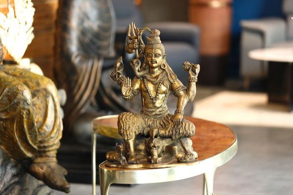 Shiva brass sculpture